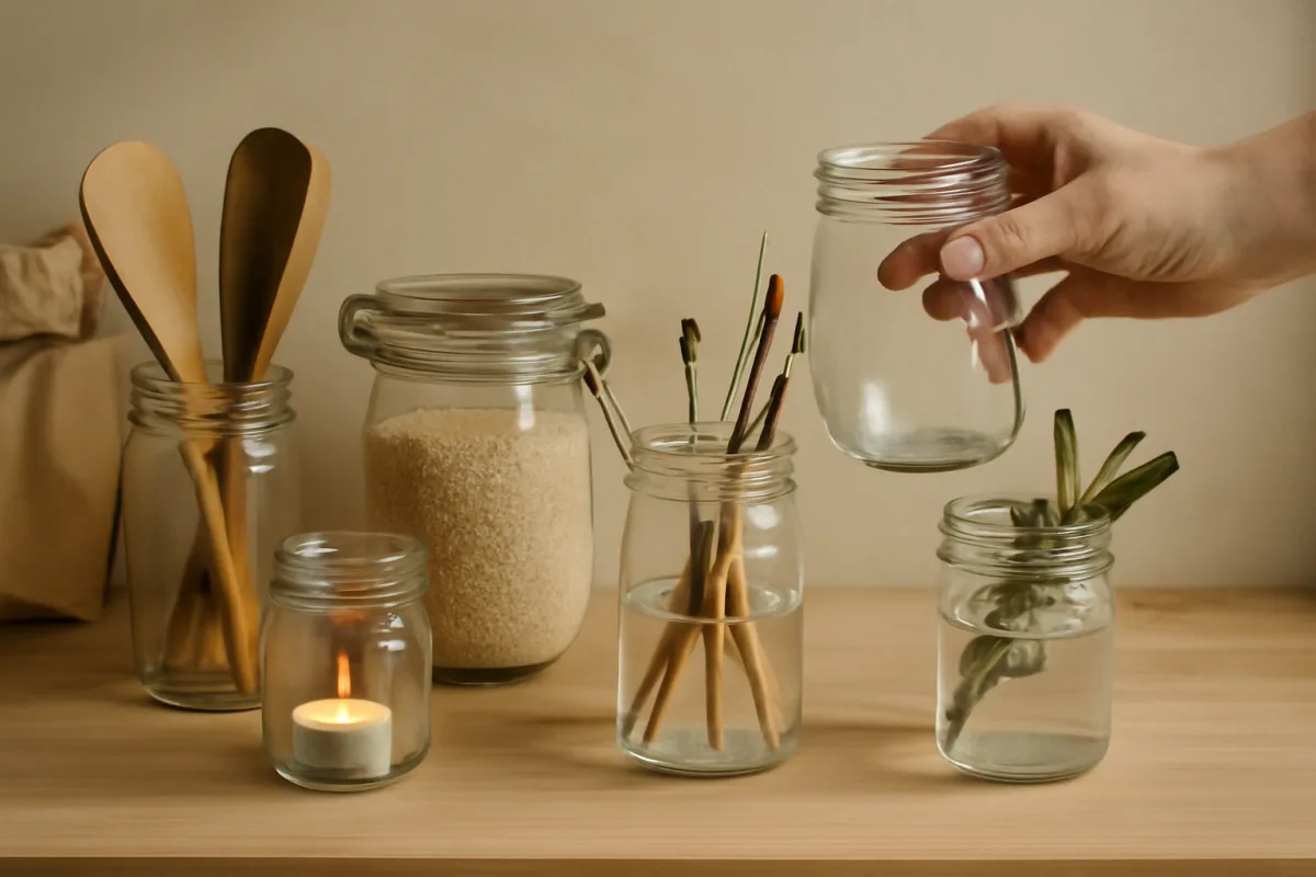 Riciclo barattoli di vetro: idee pratiche per utilizzarli in cucina e non solo