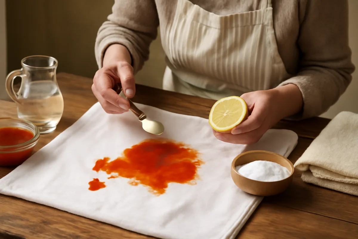 Come togliere le macchie di sugo dai tessuti? rimedi della nonna da provare in casa